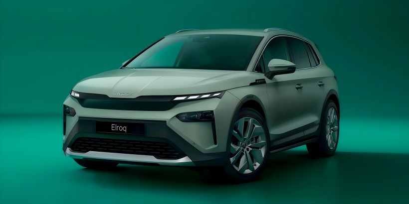 Immagine teaser di Škoda Elroq VRS: un SUV per prestazioni elettriche per uso familiare, rompendo 100 km/h in meno di 6 secondi